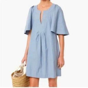 Tuckernuck Pomander Place Blue Finley Flutter Sleeve Dress Size L